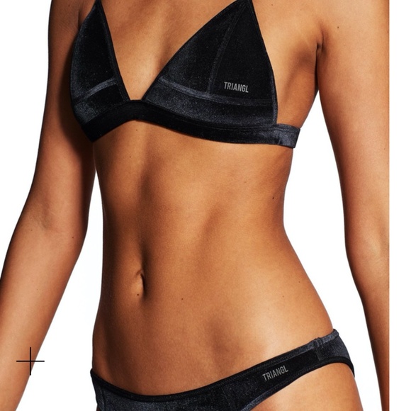 triangl swimwear Other - Triangl Black Neoprene & Velvet Bikini